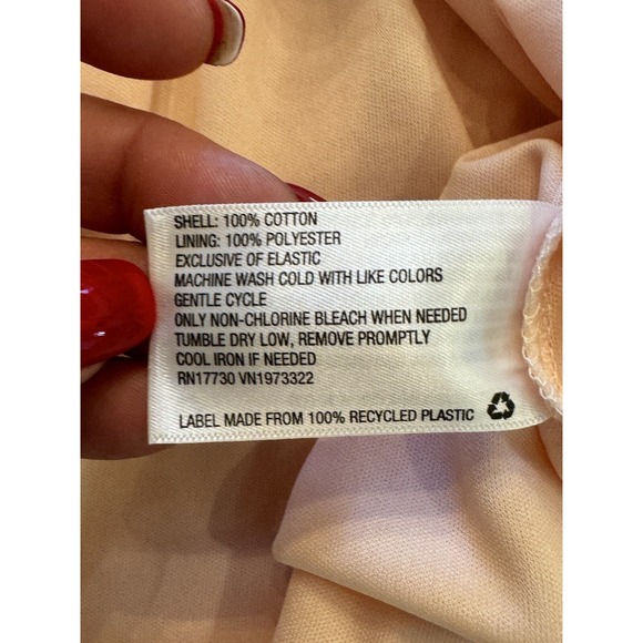 Wild Fable Dress Smocked Top Peach Tiered Sundress Size Extra Large - Picture 8 of 11